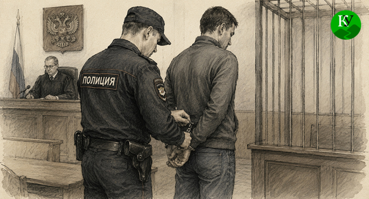 Полицейский надевает наручники на мужчину. Иллюстрация создана "Кавказским узлом" при помощи ИИ в программе Copilot Полицейский надевает наручники на мужчину. Иллюстрация создана "Кавказским узлом" при помощи ИИ в программе Copilot