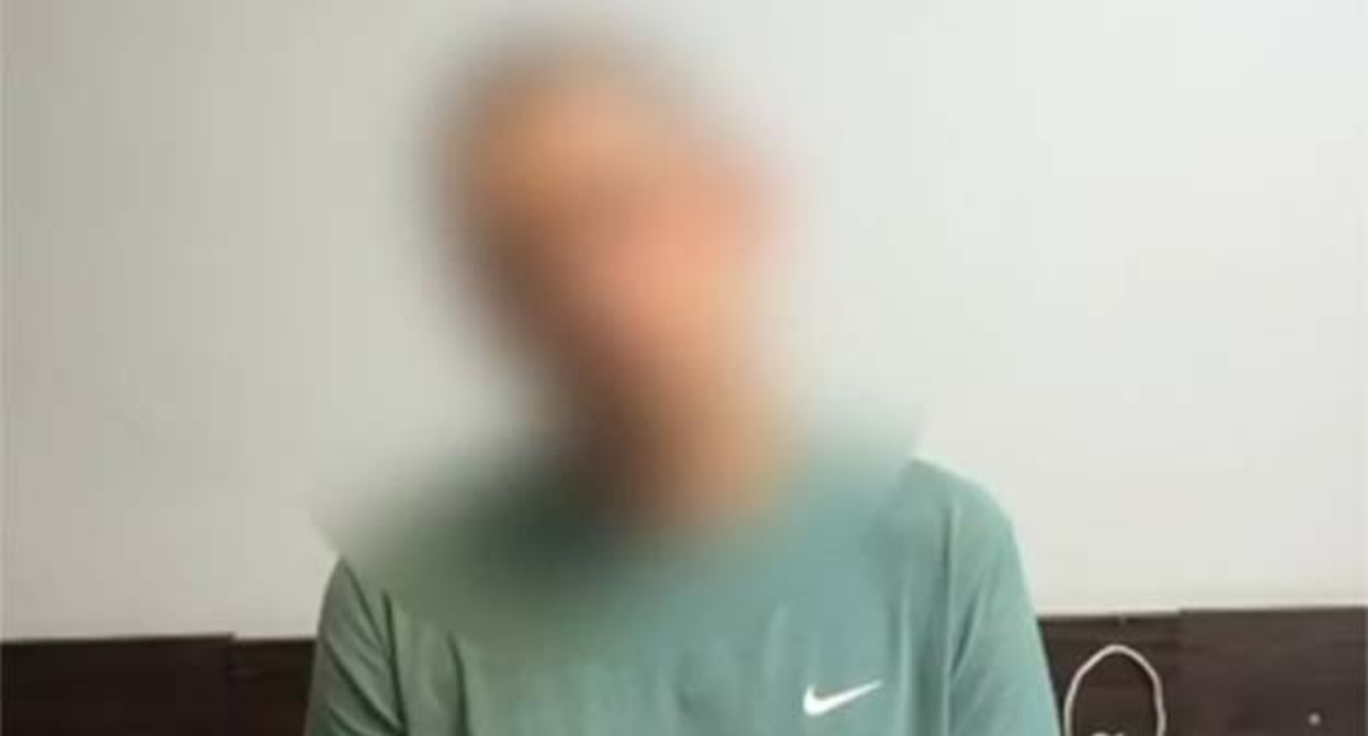 Подозреваемый в поджоге пяти автомобилей. Кадр из видео в телеграм-канале полиции Краснодара – https://t.me/mvd23krasnodar/8177
