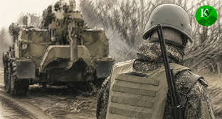 Военнослужащий на СВО. Иллюстрация создана 