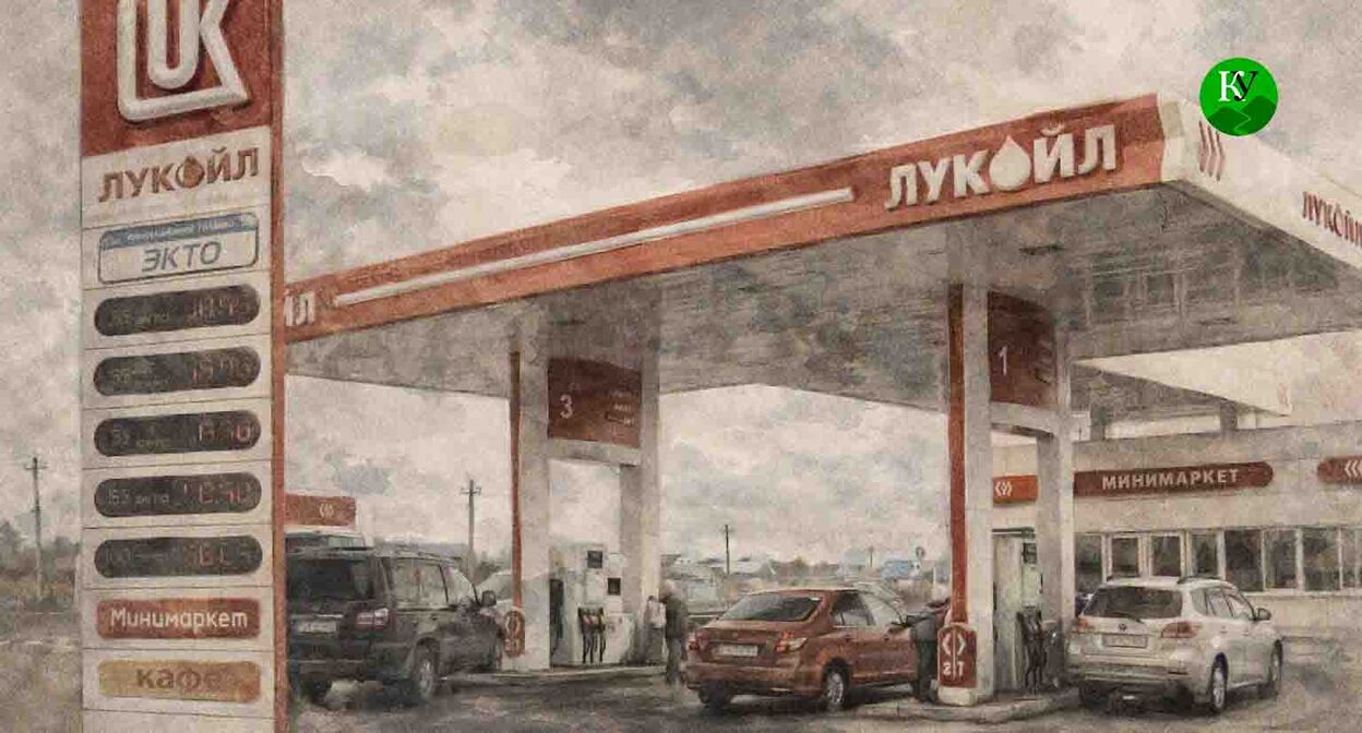 АЗС. Иллюстрация создана "Кавказским узлом" при помощи ИИ в программе Copilot
