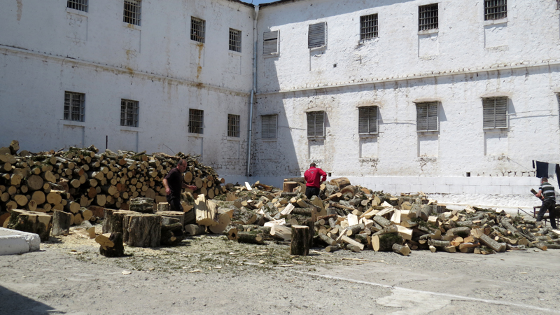 Заготовка дров на зиму в полуоткрытом режиме.