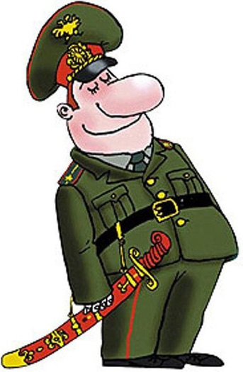 Генерал. Карикатура. Фото взято из инета.